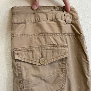 Tan cargo capri pants